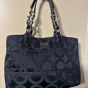Coach Black Embossed Tote